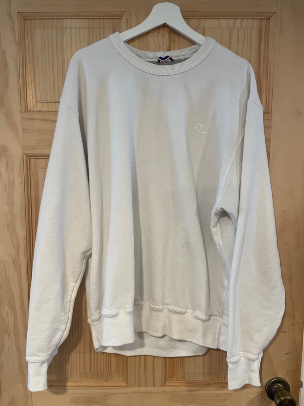 Champion Crewneck Sweatshirt in Off-White